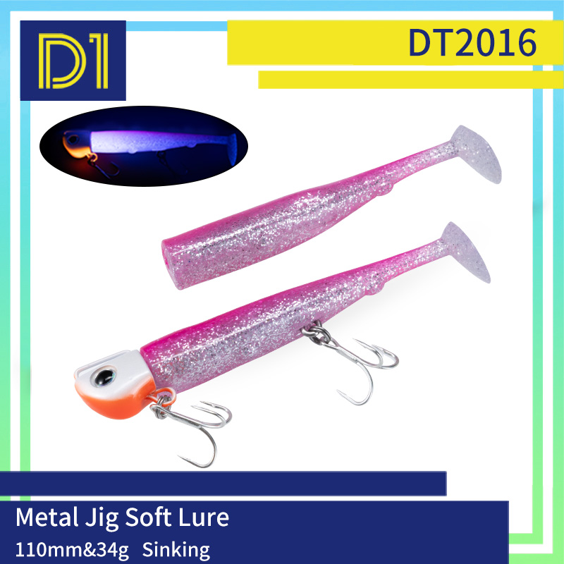 Fishing Hook Treble - D1 110mm 34g Jig in Metallo
