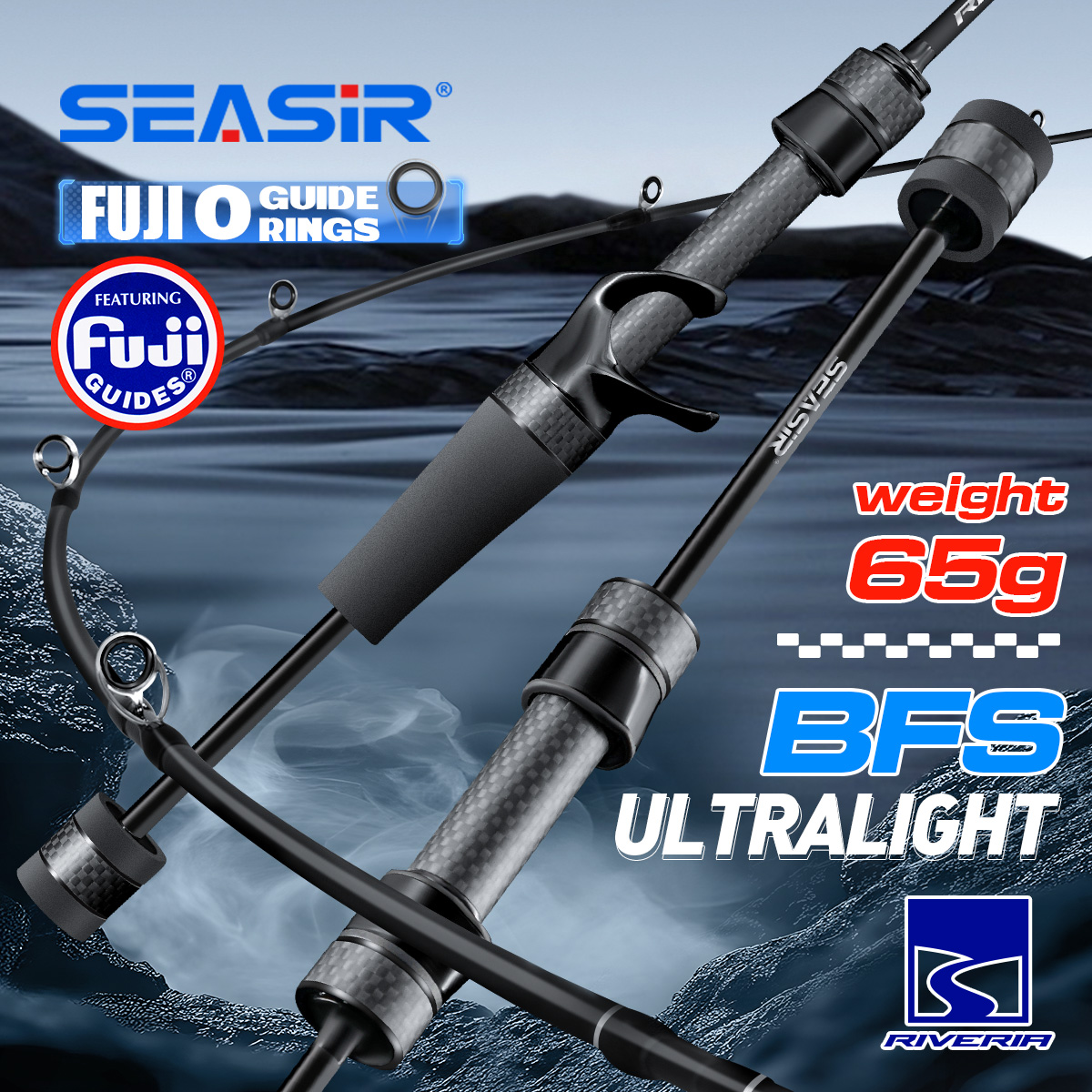 Kastking Reel Zephyr - Canna da pesca Baitcasting ultraleggera Seasir