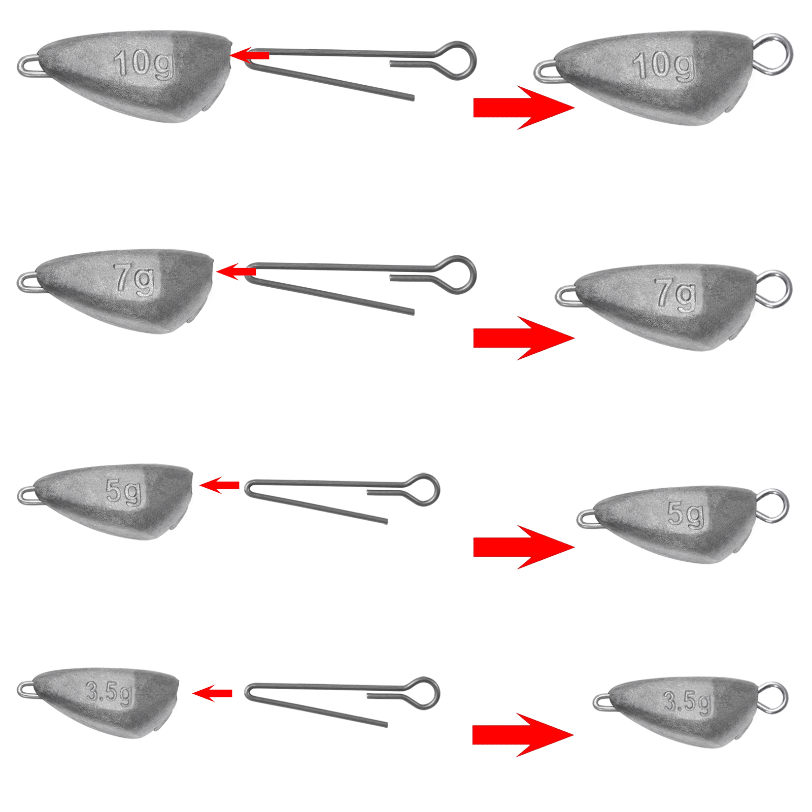 SAMOLLA 5 pezzi Jig Head Peso  - Fishing Hook Jig recensione e prezzo