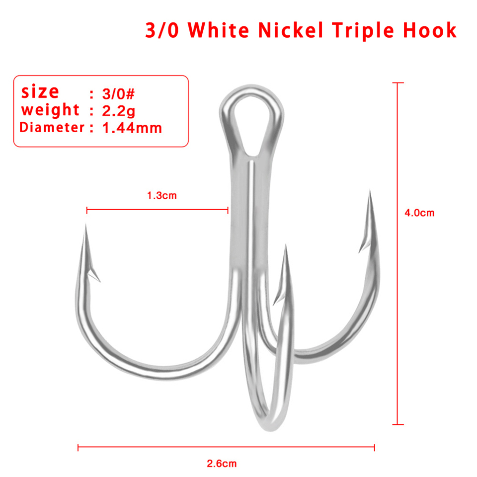 10pcs ami da pesca Triple Hook - Fishing Hook Assortment recensione e prezzo